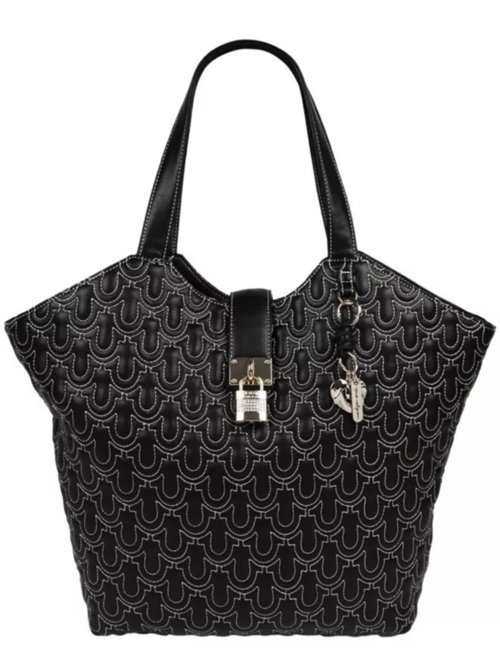 True Religion Women's Horseshoe Quilted Charm Tote Bag